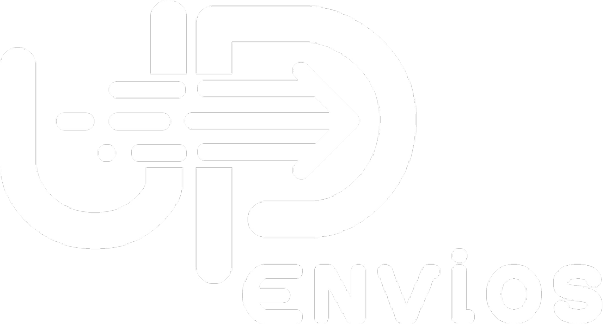 Logotipo UP Envios na cor branca